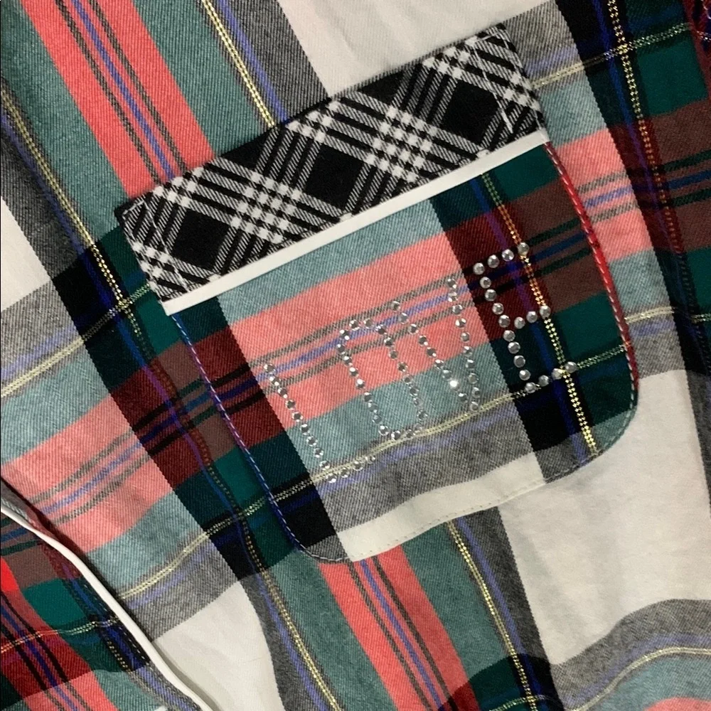 NWT Victorias Secret Plaid Button-Up Romper - Picture 4 of 5